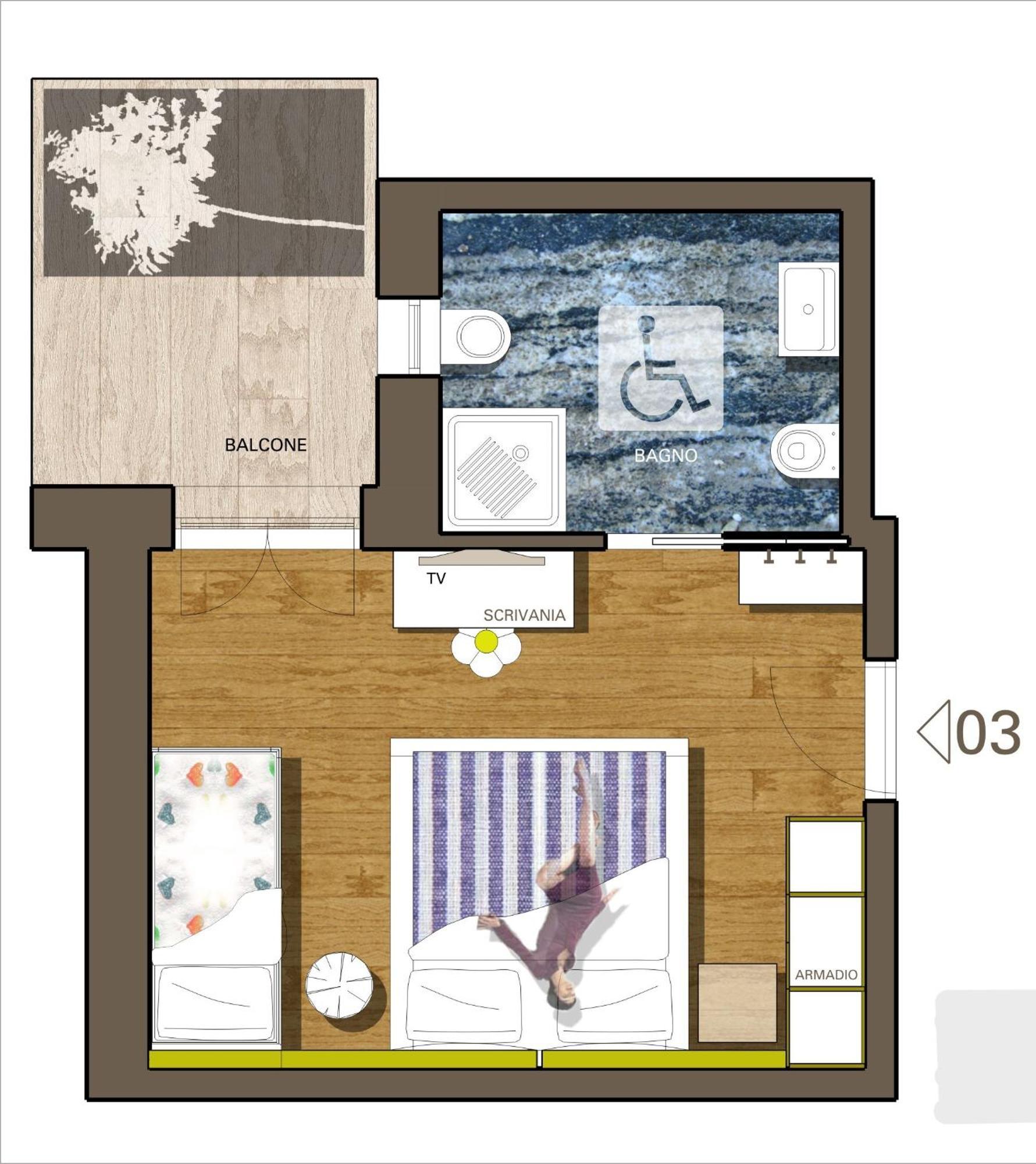 Camera Comfort Matrimoniale/Doppia con Letti Singoli con Letto Supplementare